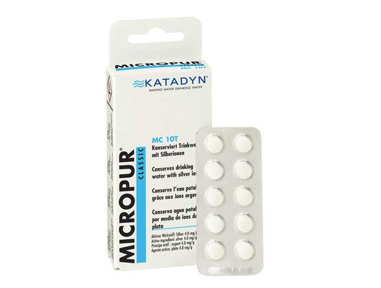 KATADYN MICROPUR CLASSIC MC 10T Micropur can be used wherever drinking water remains in a system for a long time: air conditioners, heating systems, humidifiers, wells, water tanks, water bath