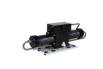 The Clark Pump is a hydraulic intensifier and energy recovery device that uses a low pressure feed pump, in some