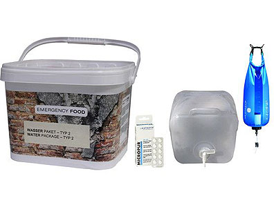KATADYN WATER PACKAGE-TYPE 2 The Katadyn Base Camp Pro 10L included in this pack enables water contaminated by microorganisms to be immediately transformed into pure drinking water without