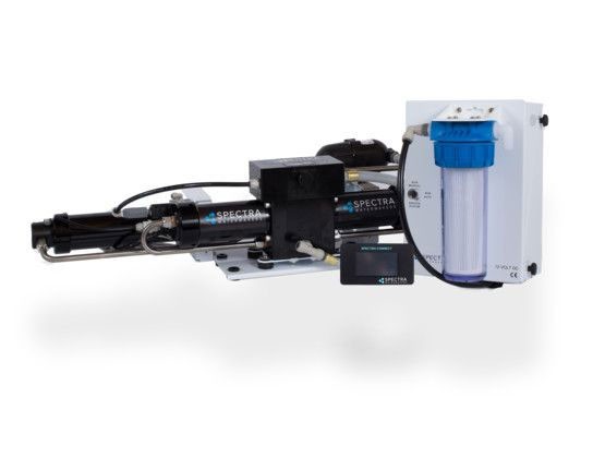 SPECTRA CATALINA 340C WATERMAKER The Catalina 340c watermaker produces 14 gallons (53 liters) of water per hour, making it the perfect watermaker for the midsize yacht with two to four people o